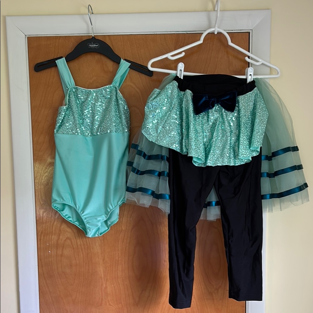 Revolution Green and Black Dance Costumes